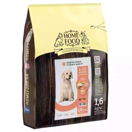 Home Food (Хоум Фуд) Puppy Medium-Maxi корм для цуценят середніх та великих порід, здорова шкіра і блиск шерсті ІНДИЧКА та ЛОСОСЬ