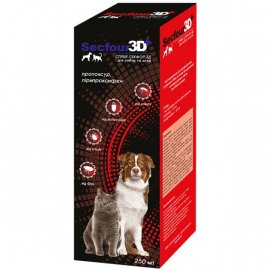 Secfour 3D (Секфор 3Д) Спрей против блох и клещей для кошек и собак