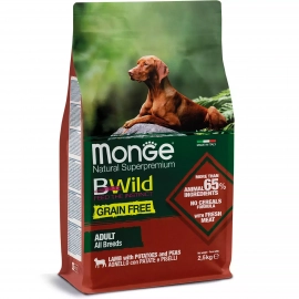 Monge Dog BWild Grain Free Adult All Breeds Lamb сухий беззерновий корм для собак усіх порід ЯГНЯ