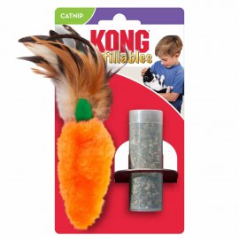 Kong Refillables Carrot Feather іграшка для котів з котячою м'ятою МОРКВА З ПІР'ЯМ