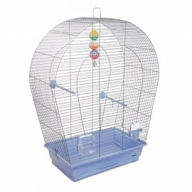 Природа Арка большая - Клетка для мелких и средних декоративных птиц хромированное покрытие, хром/светло-голубой