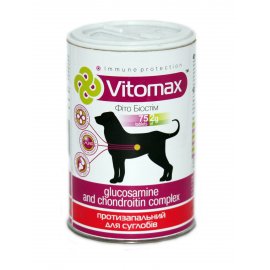 Vitomax Фито Биостим Glucozamine and Chondroitin Complex противовоспалительный комплекс с глюкозамином и хондроитином для суставов собак