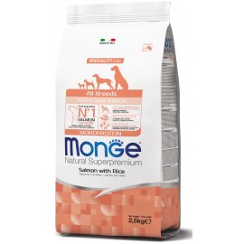 Monge Dog Monoprotein Puppy & Junior All Breeds Salmon & Rice сухий монопротеїновий корм для цуценят та молодих собак всіх порід ЛОСОСЬ та РИС