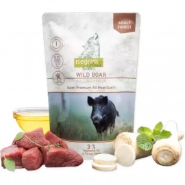 Isegrim (Ізегрім) Pouch Roots Wild Boar Monoprotein Консерви для собак з м'ясом дикого кабана, пастернаком, лляною олією та лісовими травами, 410 г