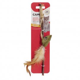 Camon (Камон) Іграшка для кішок з котячою м'ятою ВУДОЧКА МАТАТАБІ З ПІР'ЯМ І МИШКОЮ
