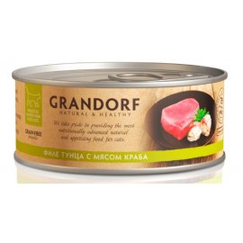 Grandorf (Грандорф) консерва для кошек ФИЛЕ ТУНЦА с КРАБОМ