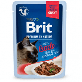 Brit Premium Cat Sterilised Lamb Delicate Fillets in Gravy вологий корм для стерилізованих кішок ЯГНЯ
