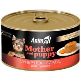 AnimAll Mother and Puppy вологий корм для собак та цуценят, мус AnimAll Mother and Puppy вологий корм для собак та цуценят, мус