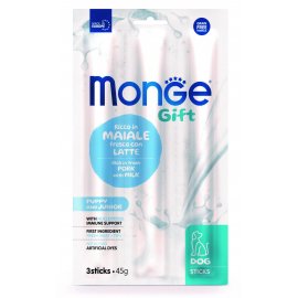 Monge Dog Gift Puppy and Junior Pork, Milk & Nucleotides лакомство для щенков до 12 мес, стики СВИНИНА и МОЛОКО