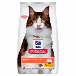 Hill's Science Plan Feline Adult Perfect Digestion Chicken & Rice сухий корм для котів КУРКА та КОРИЧНЕВИЙ РИС
