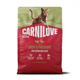 Carnilove Active Sterilised Duck & Pheasant сухий беззерновий корм для стерилізованих котів КАЧКА та ФАЗАН