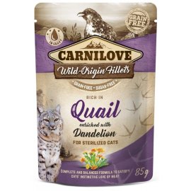 Carnilove Rich in Quail enriched with Dandelion Sterilized Cats влажный корм для стерилизованных кошек ПЕРЕПЕЛКА и ОДУВАНЧИК