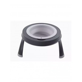 DEXAS Single Elevated Feeder - Миска одинарна на складній підставці для собак і кішок, світло-сірий