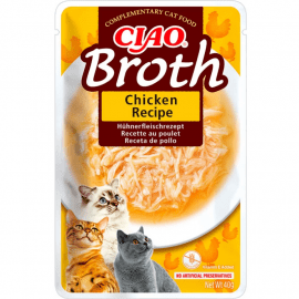 Inaba Cat Ciao Broth Chicken вологий корм для котів бульйон КУРКА