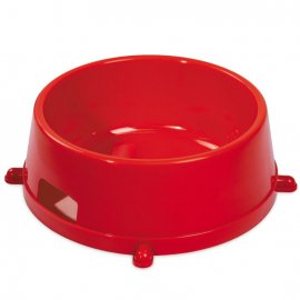 Природа Миска пластикова кругла для собак і котів, червона