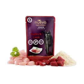 Nuevo (Нуэво) Senior Poultry and Lamb with Rice консервы для пожилых кошек ПТИЦА, БАРАНИНА И РИС