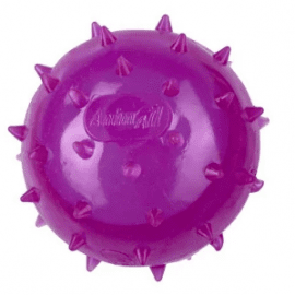 AnimAll Fun іграшка з пищалкою для собак М'ЯЧ З ШИПАМИ, фіолетовий