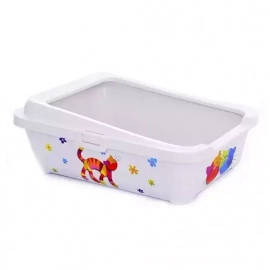 Moderna Hercules туалет с бортиком для котов, цветной принт Friends Forever