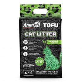 AnimAll TOFU (ТОФУ) СОЕВЫЙ наполнитель в туалет для кошек ЗЕЛЕНЫЙ ЧАЙ