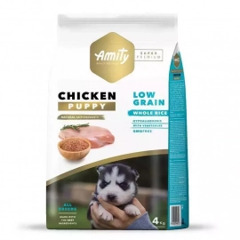 Amity (Аміті) Super Premium Low Grain Puppy Chicken сухий низькозерновий корм для цуценят всіх порід КУРКА