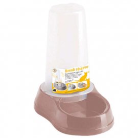 Stefanplast (Стефанпласт) Break reserve Food/Water годівниця напувалка автоматична для котів та собак, коричнево-рожевий