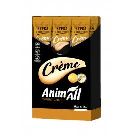 AnimAll Cat Snack Creme ласощі у вигляді крему для котів КУРКА ТА КРЕВЕТКИ