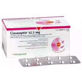 Vetoquinol (Ветогінол) Clavaseptin (Клавасептин) таблетки для лікування захворювань шкіри у кішок та собак