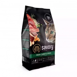 Savory (Сейвори) ADULT CAT TURKEY & DUCK корм для взрослых кошек УТКА и ИНДЕЙКА