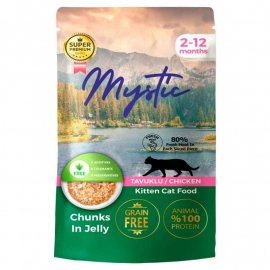 Mystic Kitten Chicken Jelly влажный корм для котят, кусочки в желе КУРИЦА