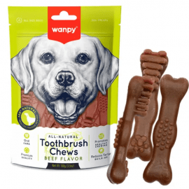 Wanpy (Ванпи) Toothbrush Chews Beef лакомство в форме зубной щетки для собак ГОВЯДИНА