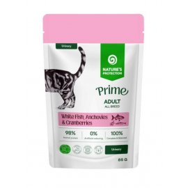 Natures Protection Prime Urinary White Fish, Anchovies, Cranberries влажный корм для мочевыделительной системы кошек РЫБА, АНЧОУСЫ и КЛЮКВА