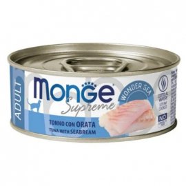 Monge Supreme Kitten Tuna with Seabream влажный корм для котят, кусочки в желе, ТУНЕЦ И МОРСКОЙ ЛЕЩ