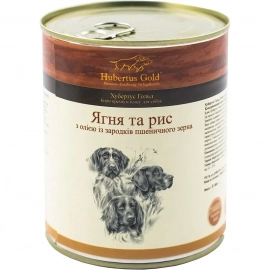 Hubertus Gold (Хубертус Голд) ЯГНЕНОК И РИС консервы для собак с маслом из зародышей пшеничных зерен