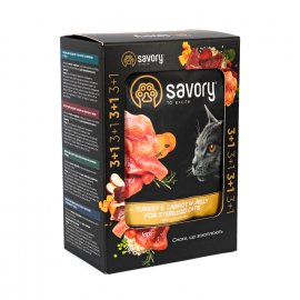 Savory (Сейвори) STERILISED CAT POUCH TURKEY, CARROT in JELLY влажный корм для стерилизованных кошек, кусочки в желе, ИНДЕЙКА и МОРКОВЬ, пауч Savory (Сейвори) STERILISED CAT POUCH TURKEY, CARROT in JELLY влажный корм для стерилизованных кошек, кусочки в желе, ИНДЕЙКА и МОРКОВЬ, пауч