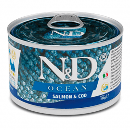Farmina (Фармина) N&D Grain Free Ocean Salmon & Cod Adult Mini влажный корм для собак мелких пород ЛОСОСЬ И ТРЕСКА Farmina (Фармина) N&D Grain Free Ocean Salmon & Cod Adult Mini влажный корм для собак мелких пород ЛОСОСЬ И ТРЕСКА