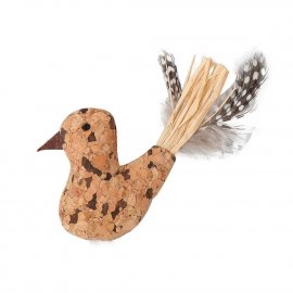 Eastland Іграшка для кішок з котячою м'ятою, Пташка з натурального корку та плюшу