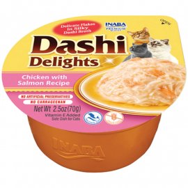 Inaba Cat Dashi Delights лакомство для кошек КУРИЦА С ЛОСОСЕМ