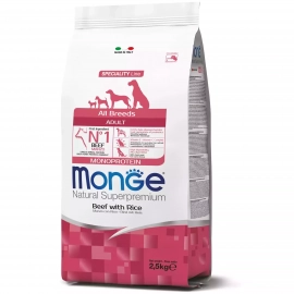 Monge Dog Monoprotein Adult All Breeds Beef & Rice сухий монопротеїновий корм для собак усіх порід ЯЛОВИЧИНА та РИС