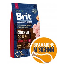 Brit Premium Dog Adult Large L Chicken сухий корм для собак крупних порід КУРКА Brit Premium Dog Adult Large L Chicken сухий корм для собак крупних порід КУРКА