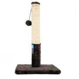 Пухнастики Дряпка-стовпчик на підставці для котів, сизаль, шоколад