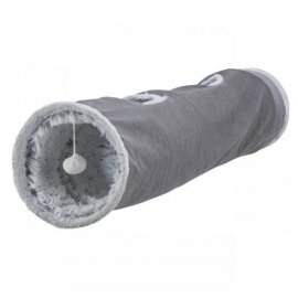 Trixie Harvey ігровий тунель для кішок плюшевий, сірий