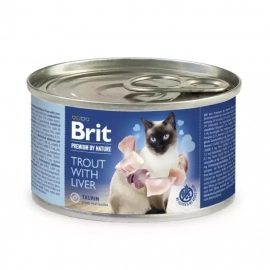Brit Premium Cat Trout & Liver консерви для кішок, паштет ФОРЕЛЬ та ПЕЧІНКА