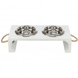 Trixie Be Nordic миски металлические на подставке из МДФ для собак