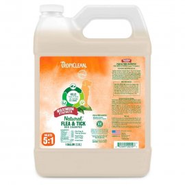 Tropiclean MAXIMUM STRENGTH FLEA & TICK шампунь від бліх, кліщів та сверблячки для собак та цуценят ГВОЗДИКА та ЛЕМОНГРАС (1:5)