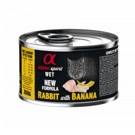 Alpha Spirit (Альфа Спирит) Wet Rabbit with Banana полнорационный влажный корм для кошек КРОЛИК и БАНАН