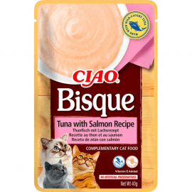 Inaba Cat Ciao Bisque Tuna and Salmon вологий корм для котів пюре ТУНЕЦЬ та ЛОСОСЬ