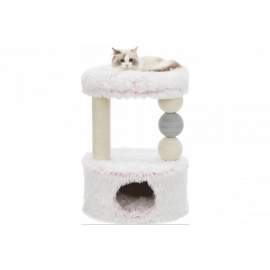 TrixieHarvey кігтеточкадлякішок з будиночком, біло-рожевий