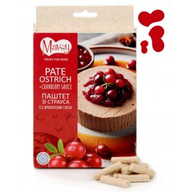 Mavsy Freeze Dried Ostrich Pate & Cranberry Sauce ласощі для собак від 3 місяців ПАШТЕТ ЗІ СТРАУСА ПІД ЖУРАВЛИННИМ СОУСОМ