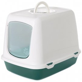 Savic Oskar Nordic закрытый туалет для кошек, серо-зеленый