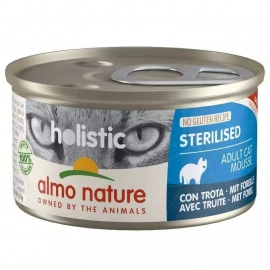 Almo Nature Holistic FUNCTIONAL STERILISED TROUT консервы для стерилизованных кошек ФОРЕЛЬ
